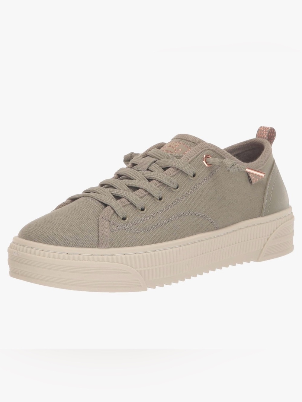 Skechers Women's Bobs Copa Shoes In Taupe Canvas Size 10